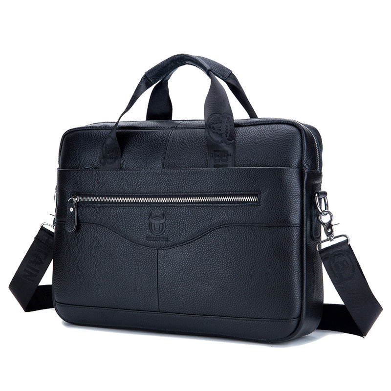 Captain Cattle Maroquinerie Porte-documents pour ordinateur portable Sac messager à bandoulière en cuir pour hommes Couche supérieure en peau de vache Mallette d'affaires