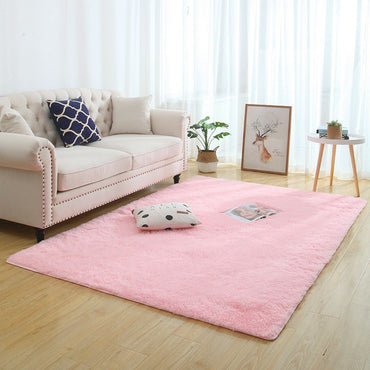 Tapis Shaggy en peluche soyeux et moelleux, décoration moderne pour la maison