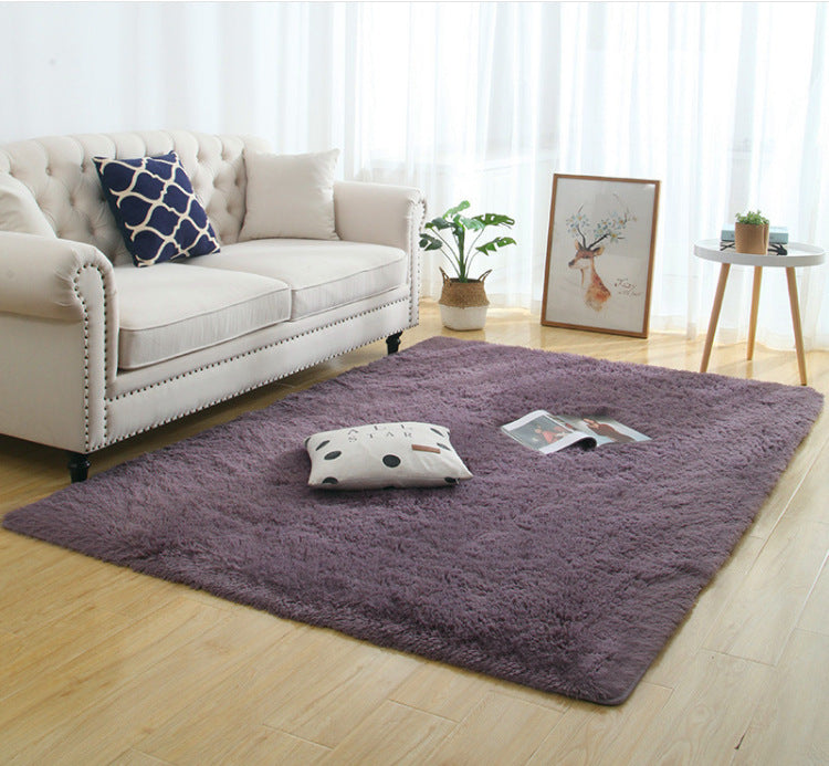 Tapis Shaggy en peluche soyeux et moelleux, décoration moderne pour la maison
