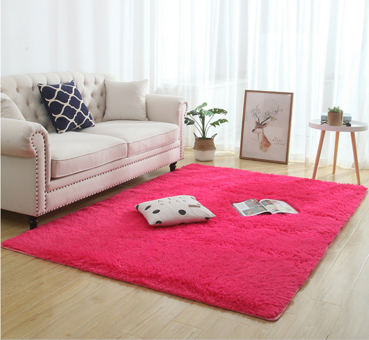 Tapis Shaggy en peluche soyeux et moelleux, décoration moderne pour la maison