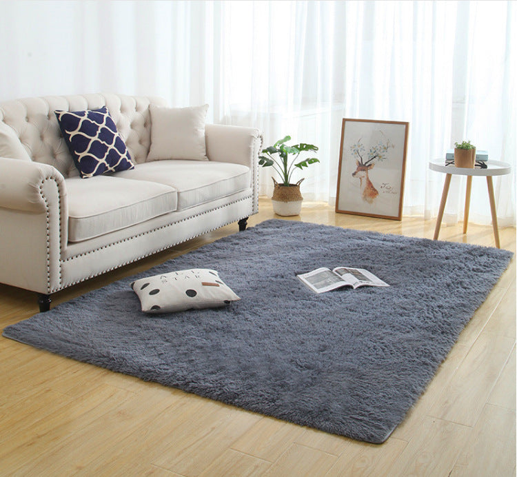 Tapis Shaggy en peluche soyeux et moelleux, décoration moderne pour la maison