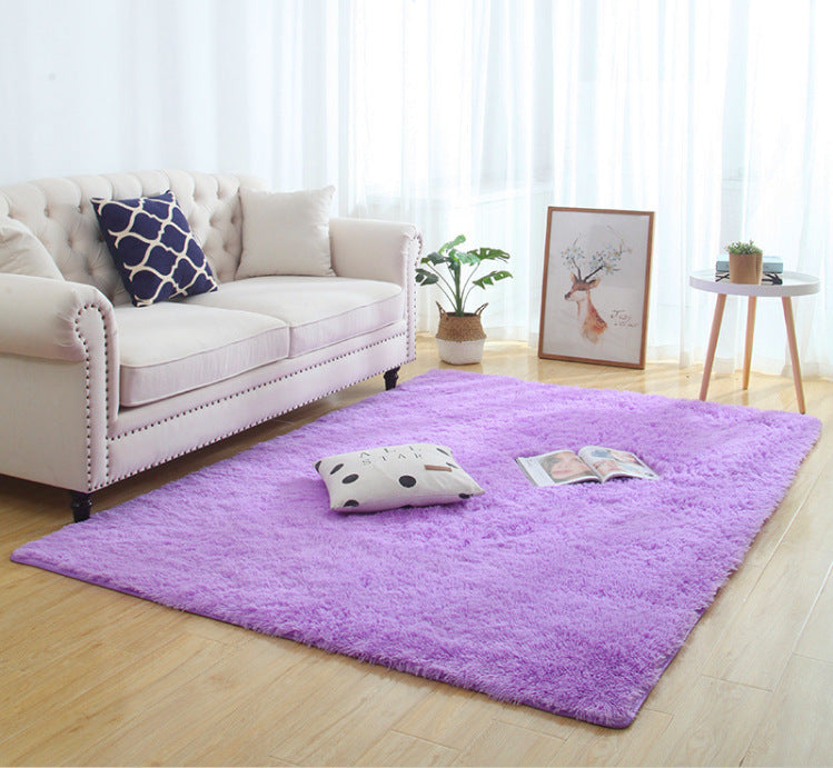 Tapis Shaggy en peluche soyeux et moelleux, décoration moderne pour la maison
