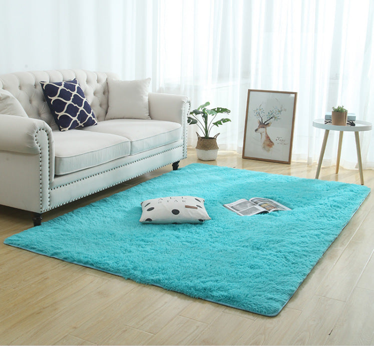 Tapis Shaggy en peluche soyeux et moelleux, décoration moderne pour la maison