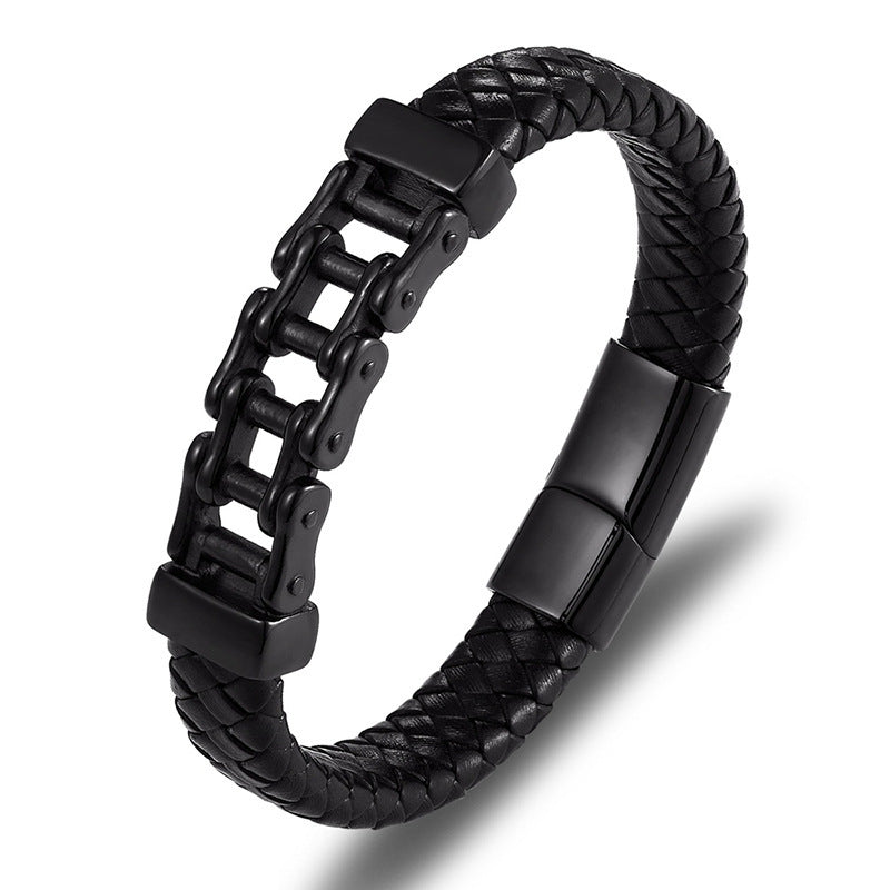 Läderflätat läderarmband, läderarmband, anpassat läderarmband, nötskinnssmycken för män