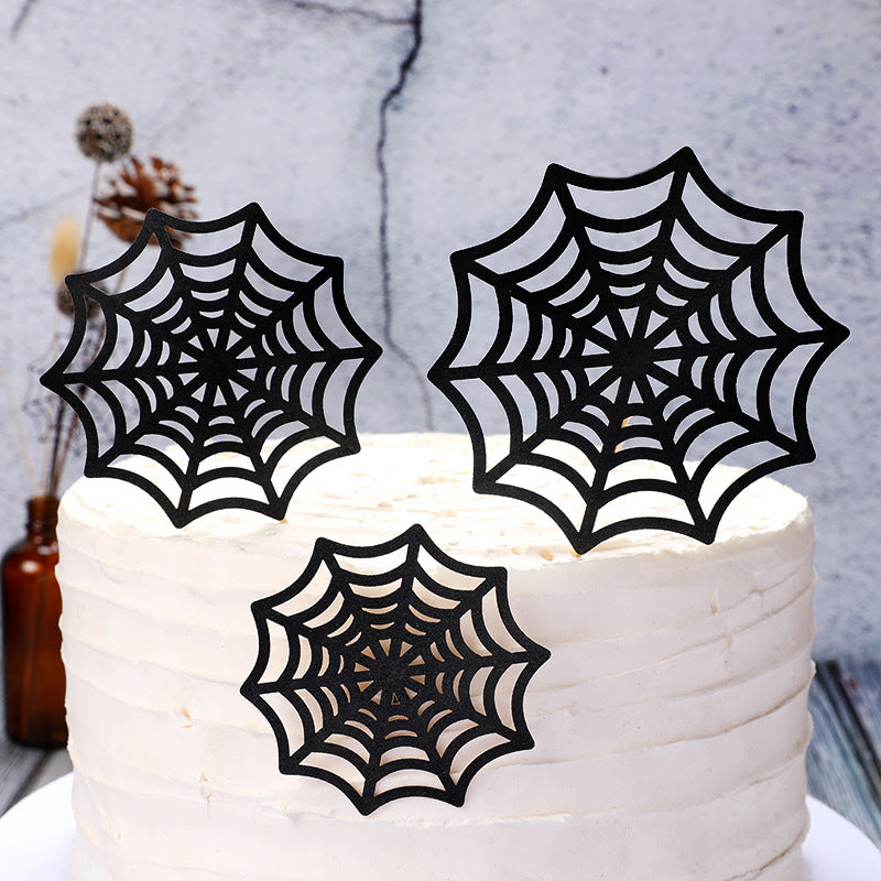 Décoration de gâteau, toile d'araignée, plug-in, carte d'insertion de gâteau d'anniversaire pour enfants