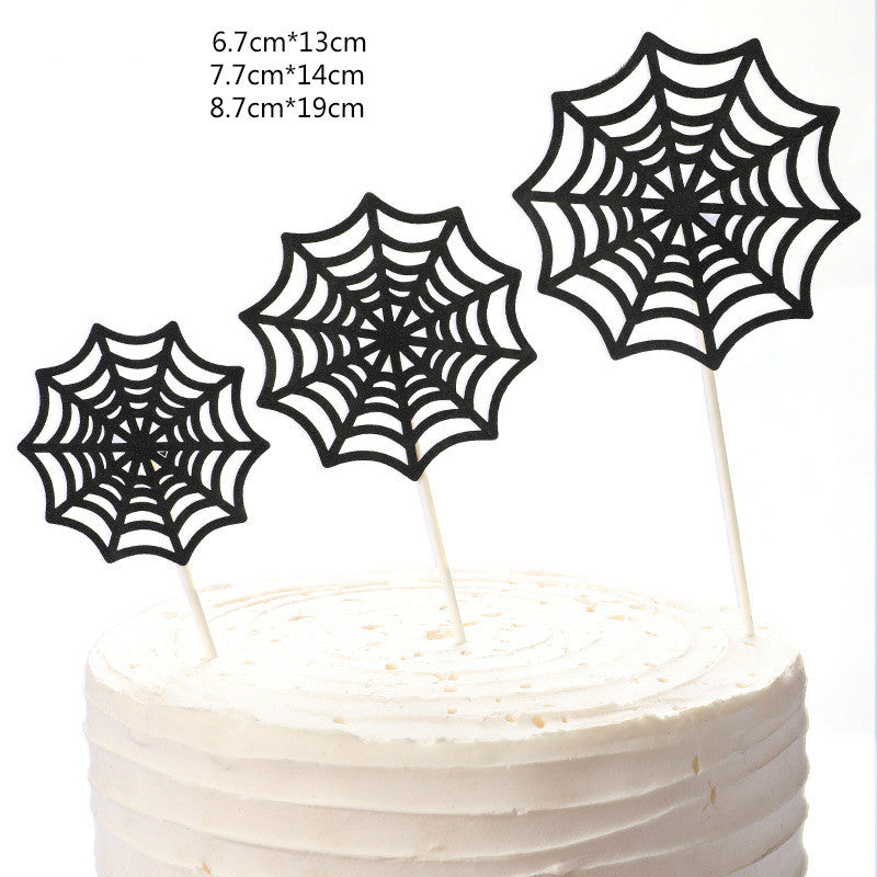 Décoration de gâteau, toile d'araignée, plug-in, carte d'insertion de gâteau d'anniversaire pour enfants