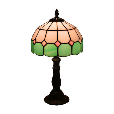 Bedroom Table Lamp Retro Bar Yellow Glass Lamp Resin Base