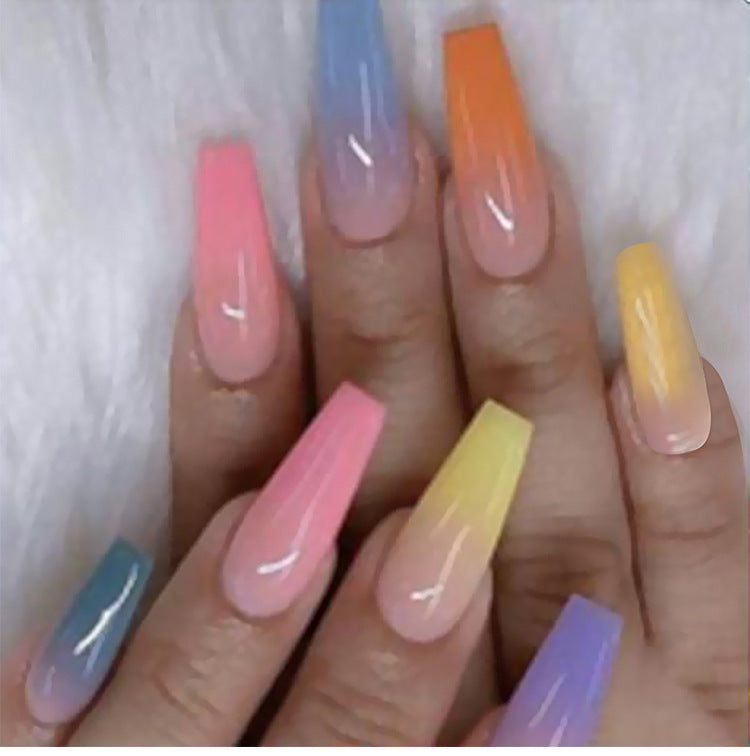 Professional Long Ballet Water Drop Nails - JP1171-B3 to JP1372-B1 | 24 Pieces Glue Style