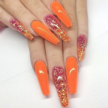 Professional Long Ballet Water Drop Nails - JP1171-B3 to JP1372-B1 | 24 Pieces Glue Style