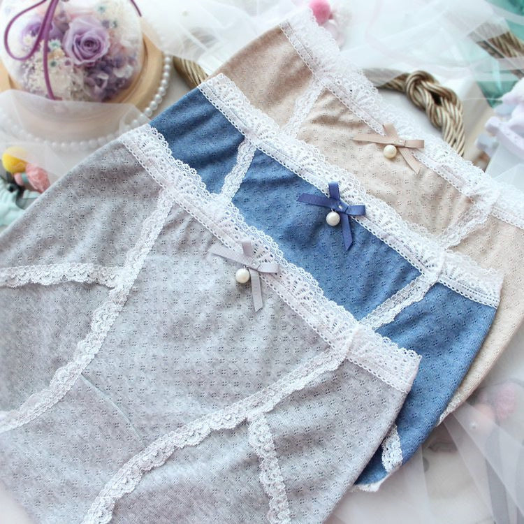 Plus Size Panties Women's Cotton Briefs Sexy Lace Kawaii Underwear Women Cotton Panties of Large Size with High Waist Female 7XL