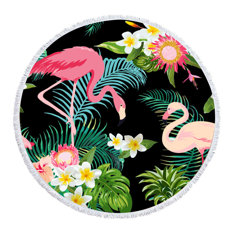 Serviette de plage ronde imprimée