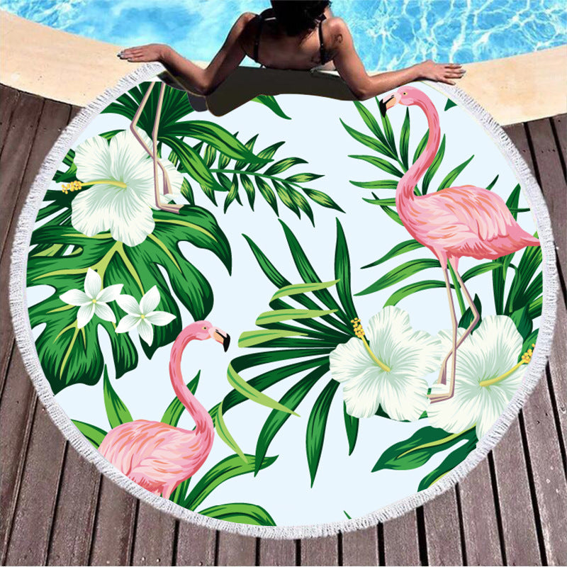 Serviette de plage ronde imprimée