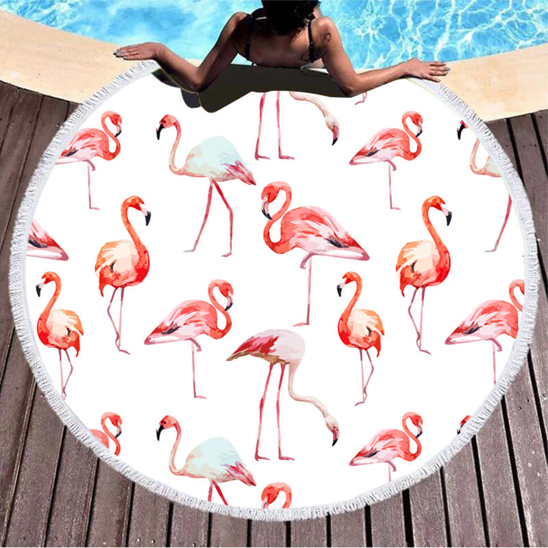Serviette de plage ronde imprimée