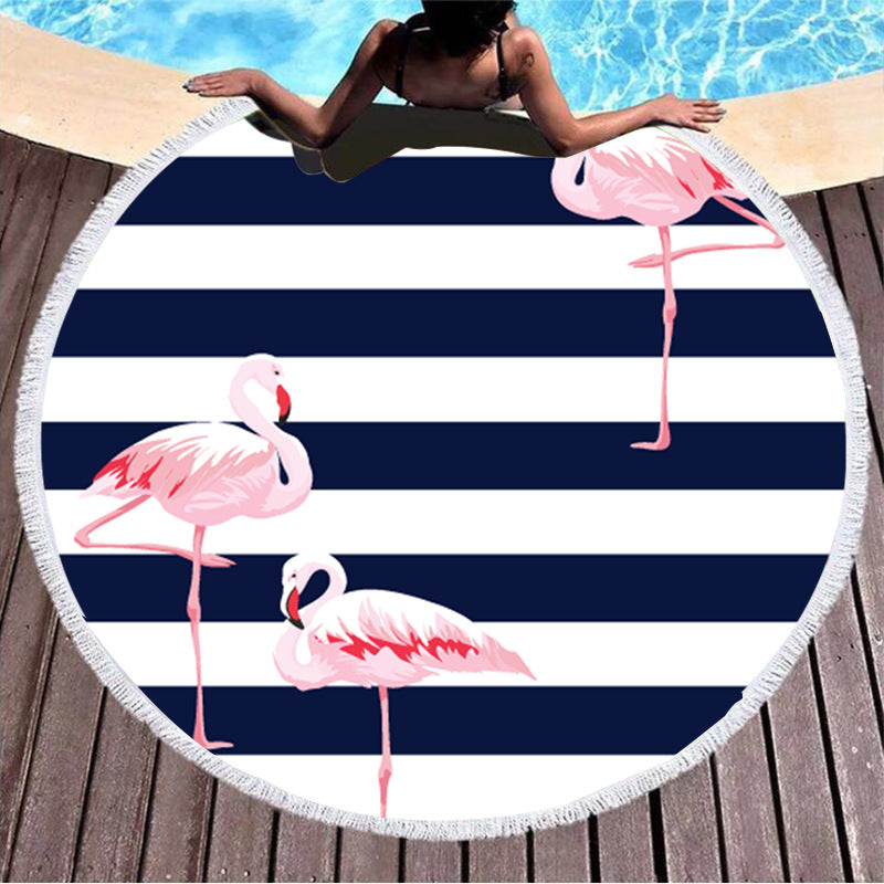 Serviette de plage ronde imprimée