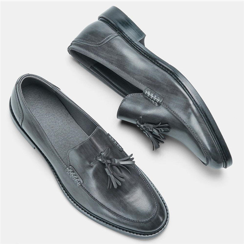 Män Casual Skor Läder Loafers Business Dress Formell Skor