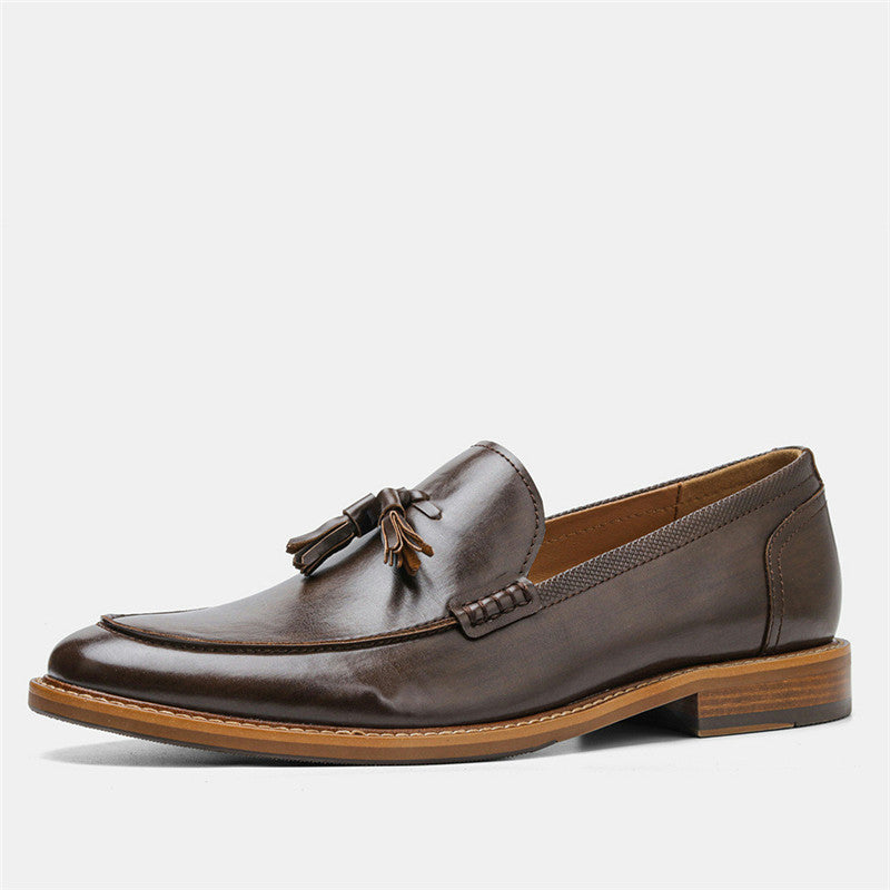 Män Casual Skor Läder Loafers Business Dress Formell Skor