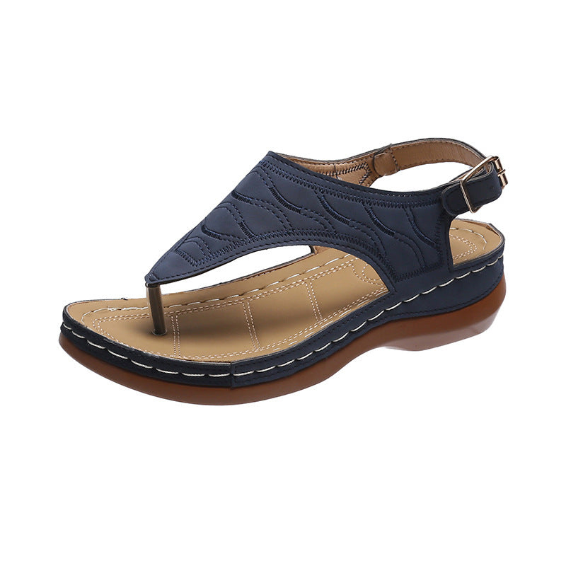 Casual sandaler dam kilklack enfärgad flip flop sandaler