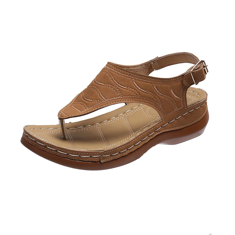 Casual sandaler dam kilklack enfärgad flip flop sandaler