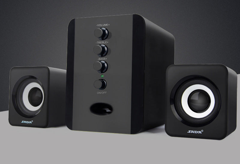 Högtalare Dator D-202 Kombination Musikspelare Subwoofer Soundbox Smartphones Stereo