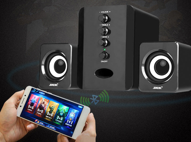 Högtalare Dator D-202 Kombination Musikspelare Subwoofer Soundbox Smartphones Stereo