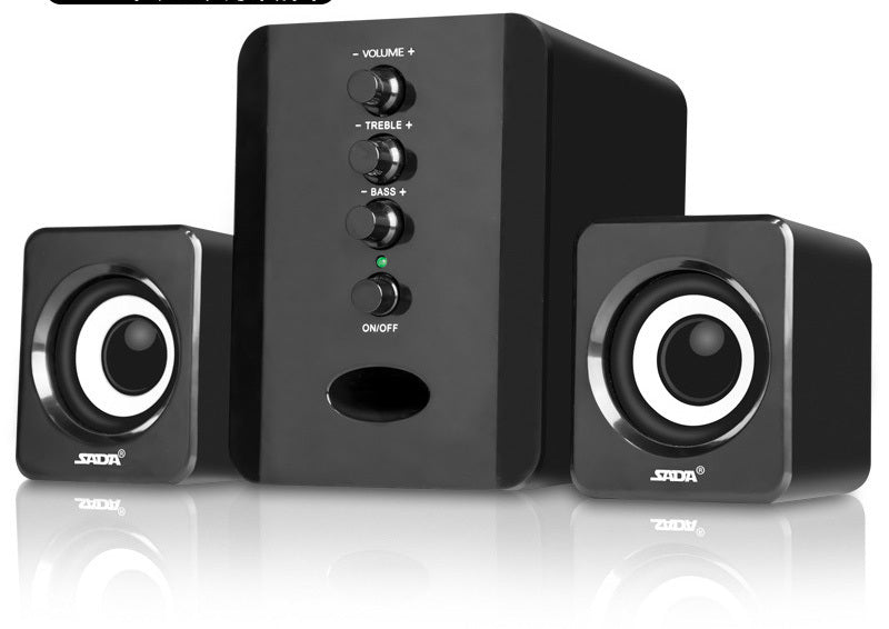 Högtalare Dator D-202 Kombination Musikspelare Subwoofer Soundbox Smartphones Stereo