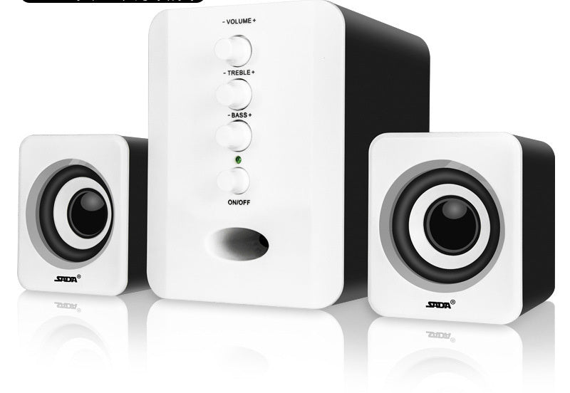 Högtalare Dator D-202 Kombination Musikspelare Subwoofer Soundbox Smartphones Stereo
