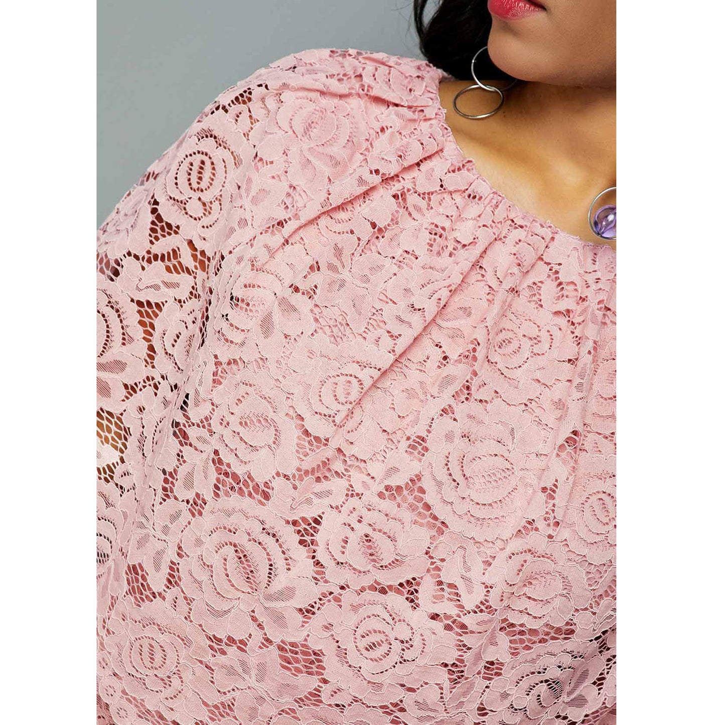 MD Afrikanska spet klänningar för kvinnor mode Nya Afrika Sexig Bröllop Outfit 4XL 5XL Plus Storlek Maxi Klänning Dashi Ankara Rosa robe