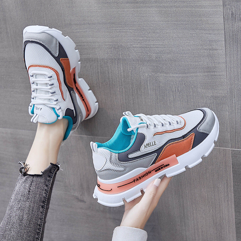 Women's All-Match Student Sports Shoes - Mid Heel 3-5cm Casual