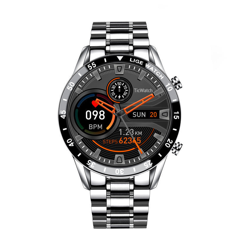 Multifunctional Smart Watch Bluetooth Call Pedometer Blood Pressure and Heart Rate Detection Water Resistant Watch