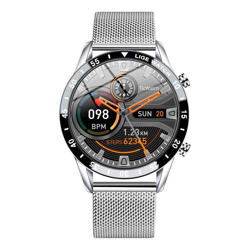 Multifunctional Smart Watch Bluetooth Call Pedometer Blood Pressure and Heart Rate Detection Water Resistant Watch