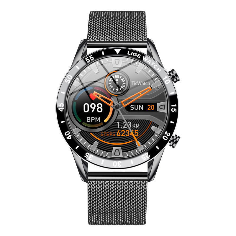 Multifunctional Smart Watch Bluetooth Call Pedometer Blood Pressure and Heart Rate Detection Water Resistant Watch