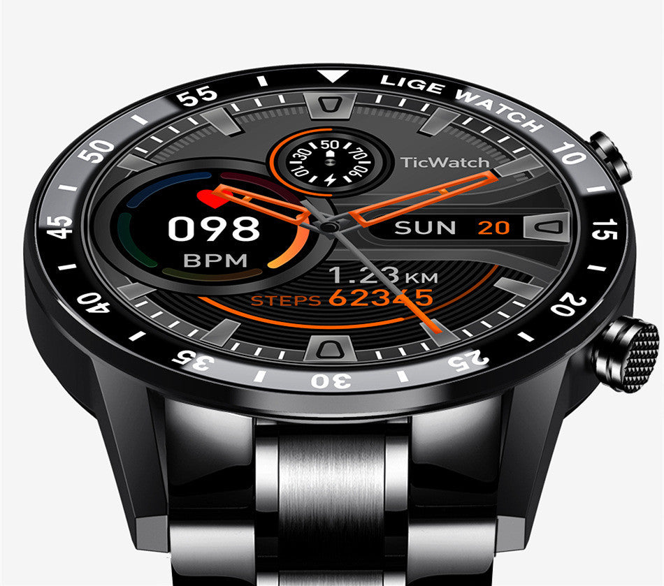 Multifunctional Smart Watch Bluetooth Call Pedometer Blood Pressure and Heart Rate Detection Water Resistant Watch