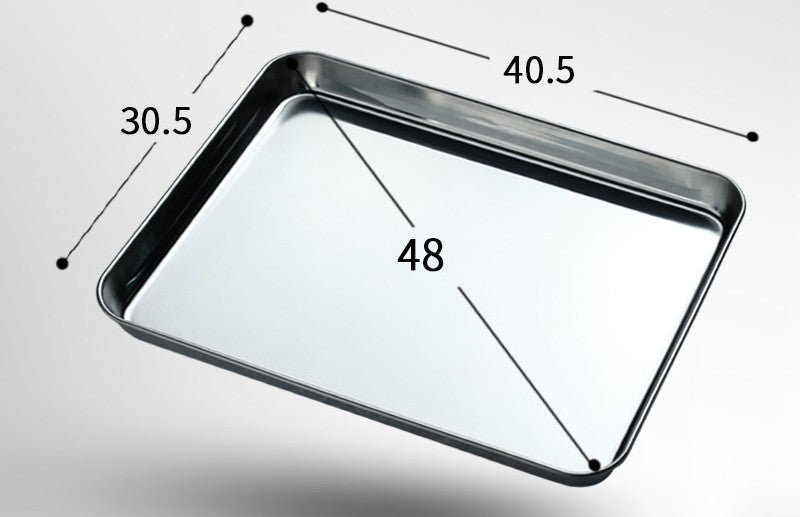 Plateau de cuisson de gâteaux cuits à la vapeur en acier inoxydable, avec plateau rectangulaire épais et peu profond