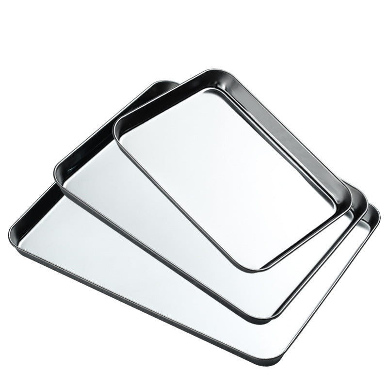 Plateau de cuisson de gâteaux cuits à la vapeur en acier inoxydable, avec plateau rectangulaire épais et peu profond