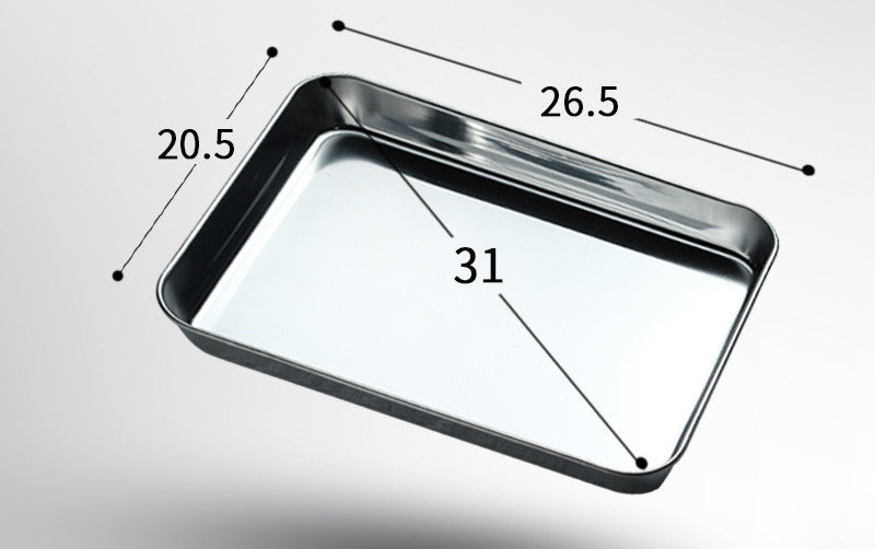 Plateau de cuisson de gâteaux cuits à la vapeur en acier inoxydable, avec plateau rectangulaire épais et peu profond