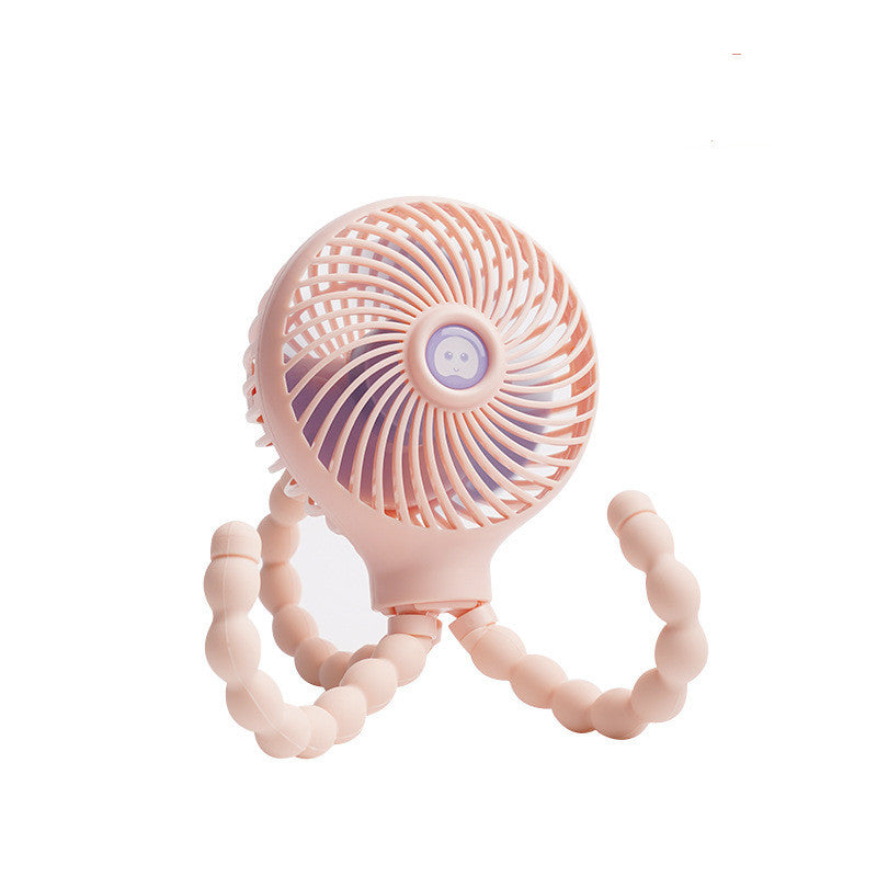 Octopus Deformable Foldable Fan USB Rechargeable Mini Handheld Portable Fan