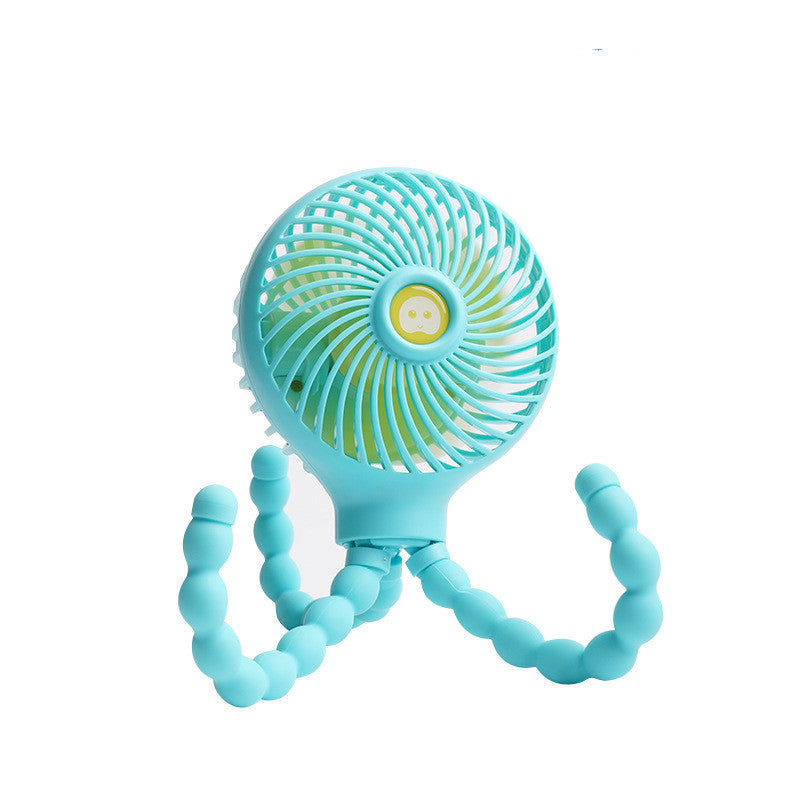 Octopus Deformable Foldable Fan USB Rechargeable Mini Handheld Portable Fan