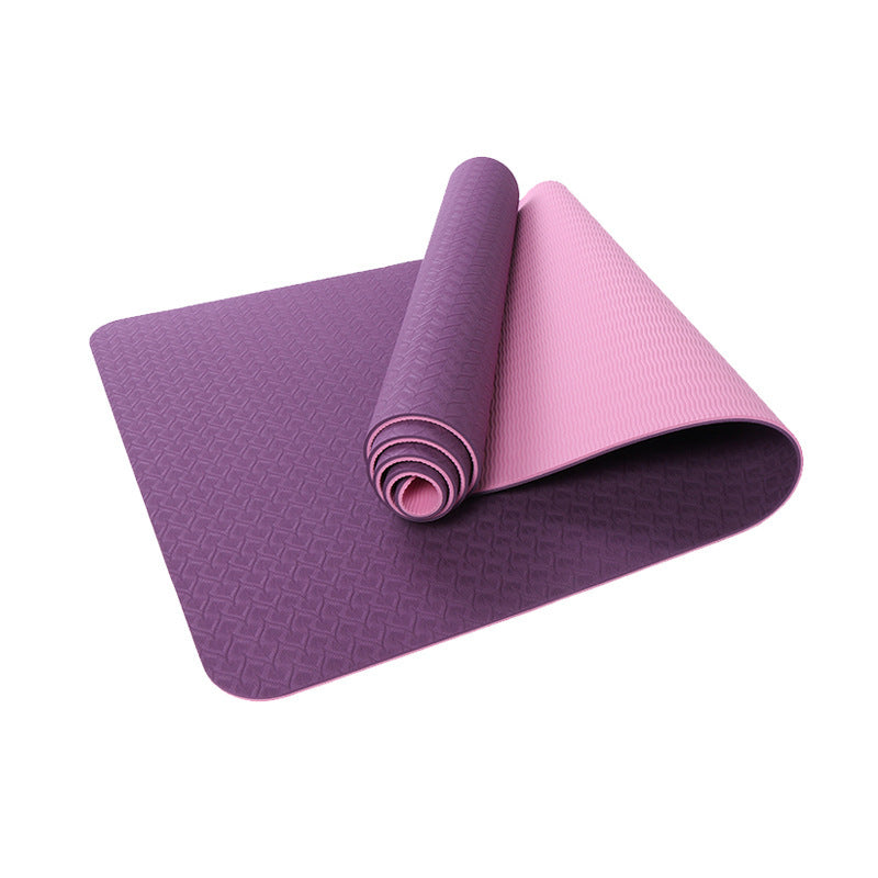 Yogamatta Tvåfärgad 6Mm Posture Line Yogamatta Fitnessmatta