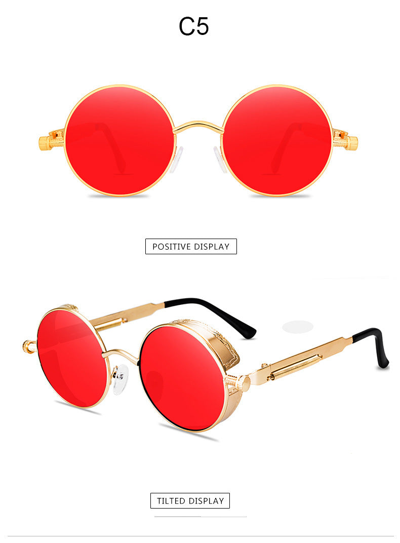 Fashion Steampunk Metal Spring Foot Sunglasses