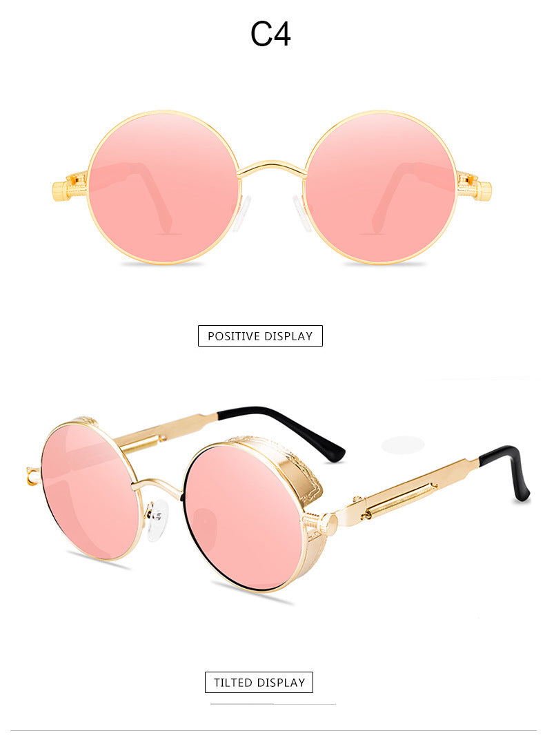 Fashion Steampunk Metal Spring Foot Sunglasses