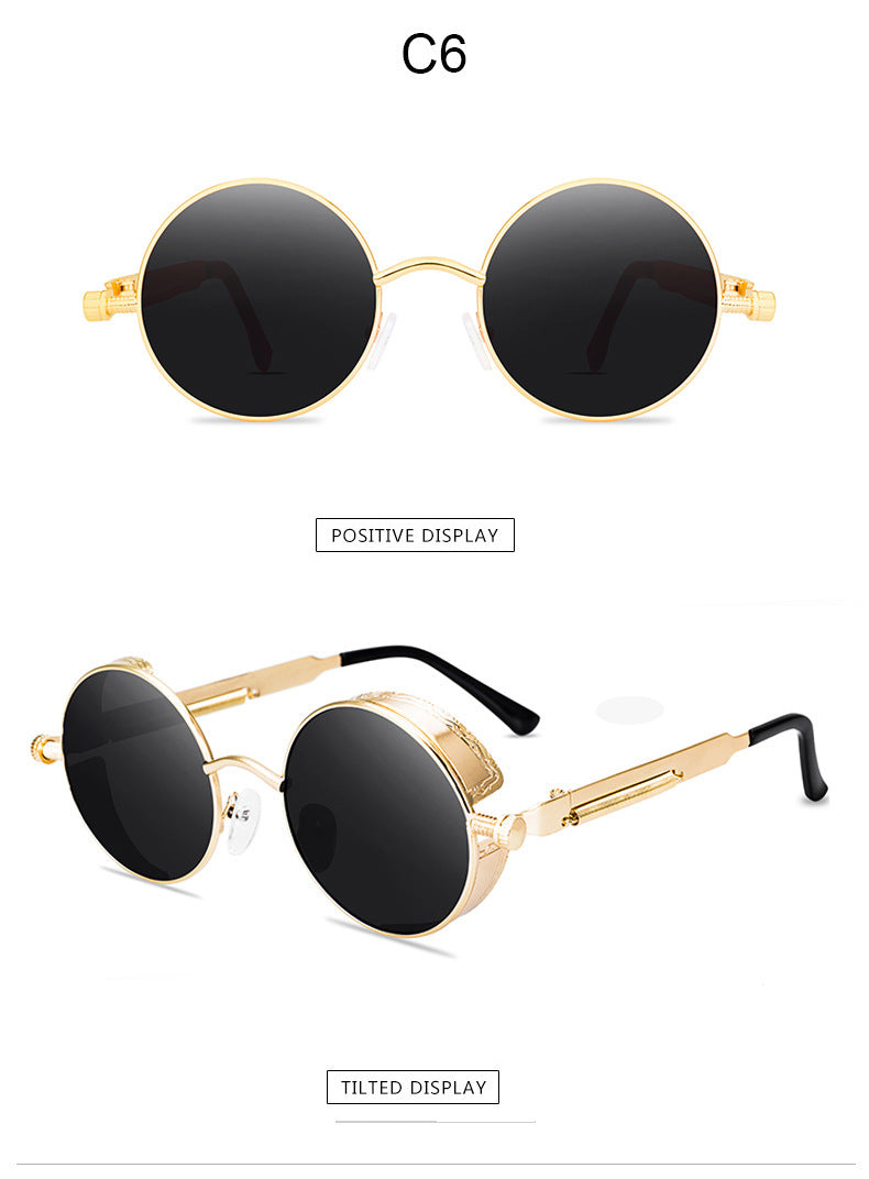 Fashion Steampunk Metal Spring Foot Sunglasses