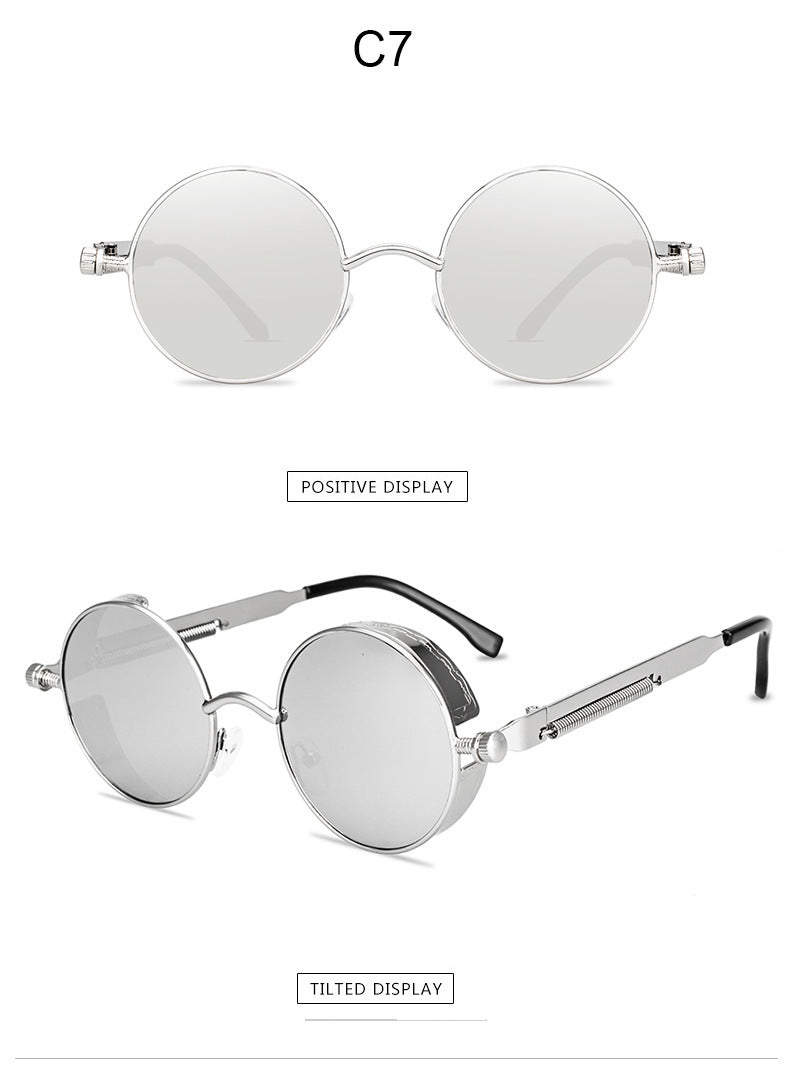 Fashion Steampunk Metal Spring Foot Sunglasses