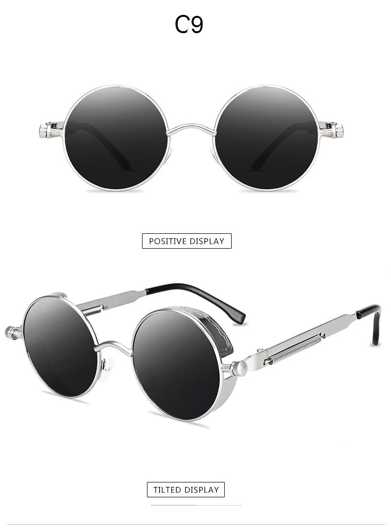 Fashion Steampunk Metal Spring Foot Sunglasses