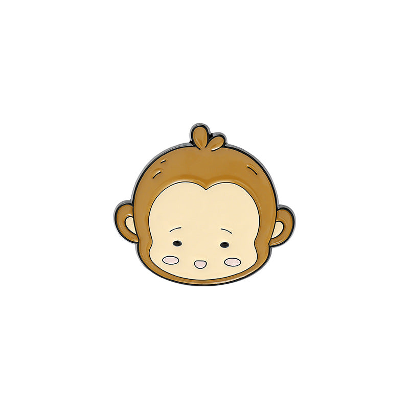 Ny produkt Tecknad Söt Monkey Alloy Paint Brosch
