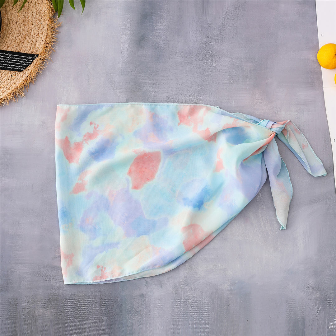 Dam Split Baddräkt Tie-dye Sexig Bikini