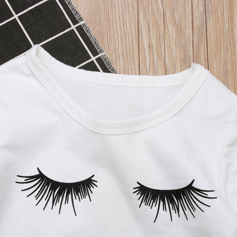 Pudcoco Girl Set 6M-4Y - Kid Baby Girls Eyelash Tops T-shirt Pants Leggings Outfits Set Clothes