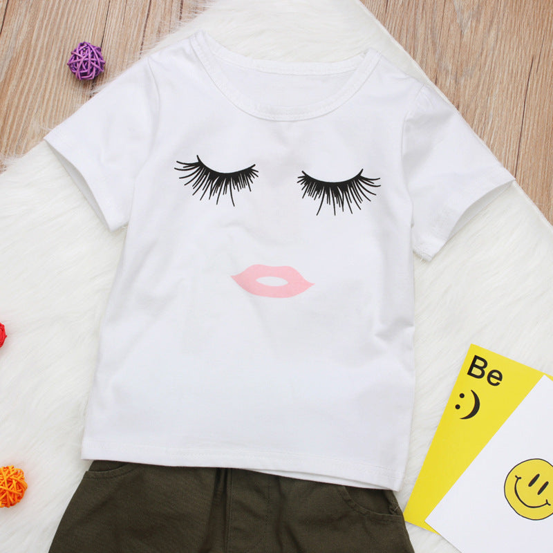 Pudcoco Girl Set 6M-4Y - Kid Baby Girls Eyelash Tops T-shirt Pants Leggings Outfits Set Clothes