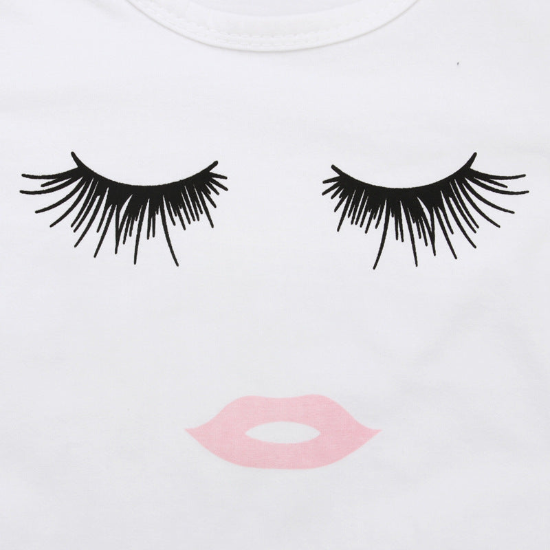 Pudcoco Girl Set 6M-4Y - Kid Baby Girls Eyelash Tops T-shirt Pants Leggings Outfits Set Clothes