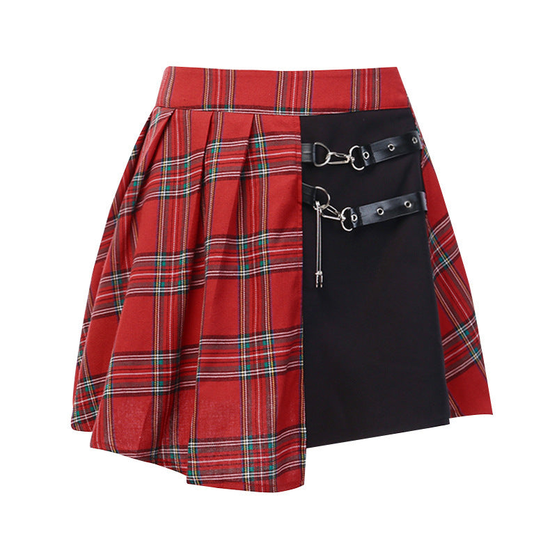 Jupe courte plissée gothique jupe femme