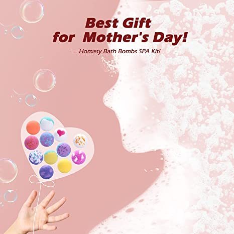 Bath Bombs Gift Set - 14 Piece Explosive Salt Ball Collection with Various Scents for Women